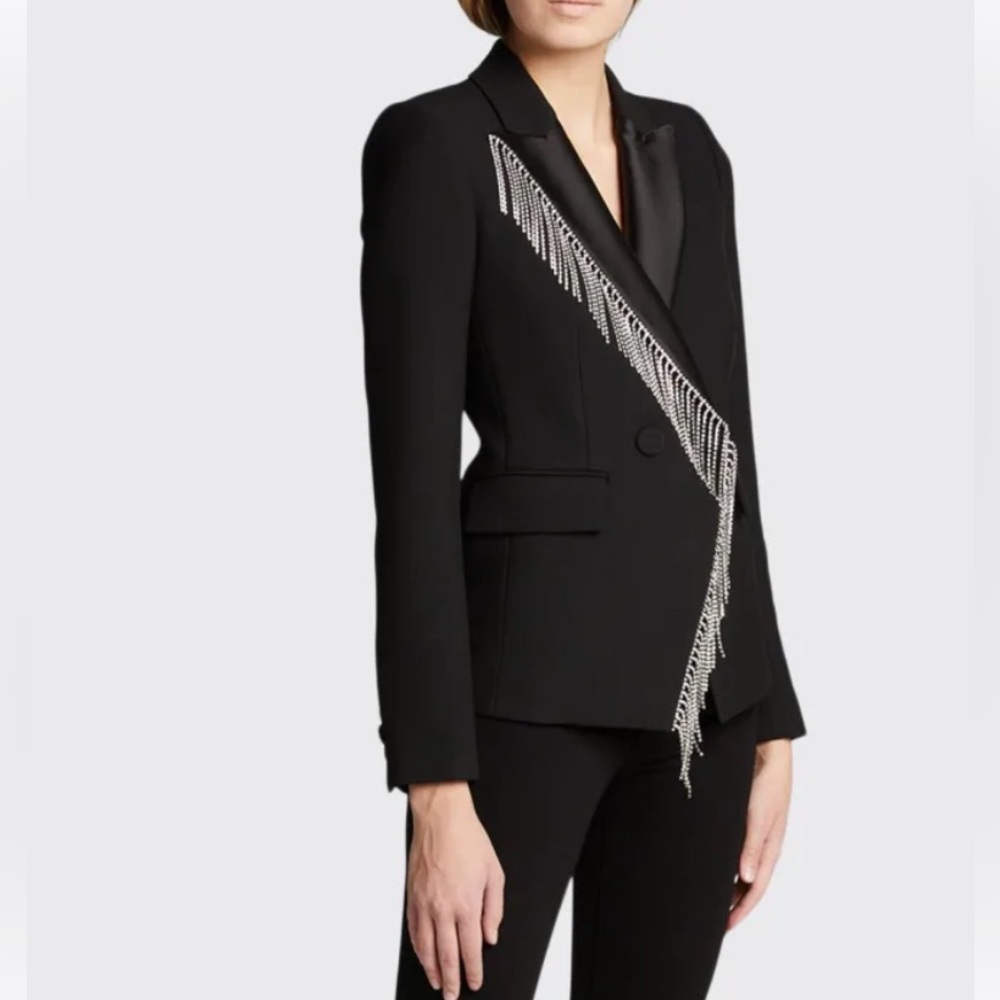 Veronica Beard Elegant Black Blazer with Rhinestone Detail only worn once
